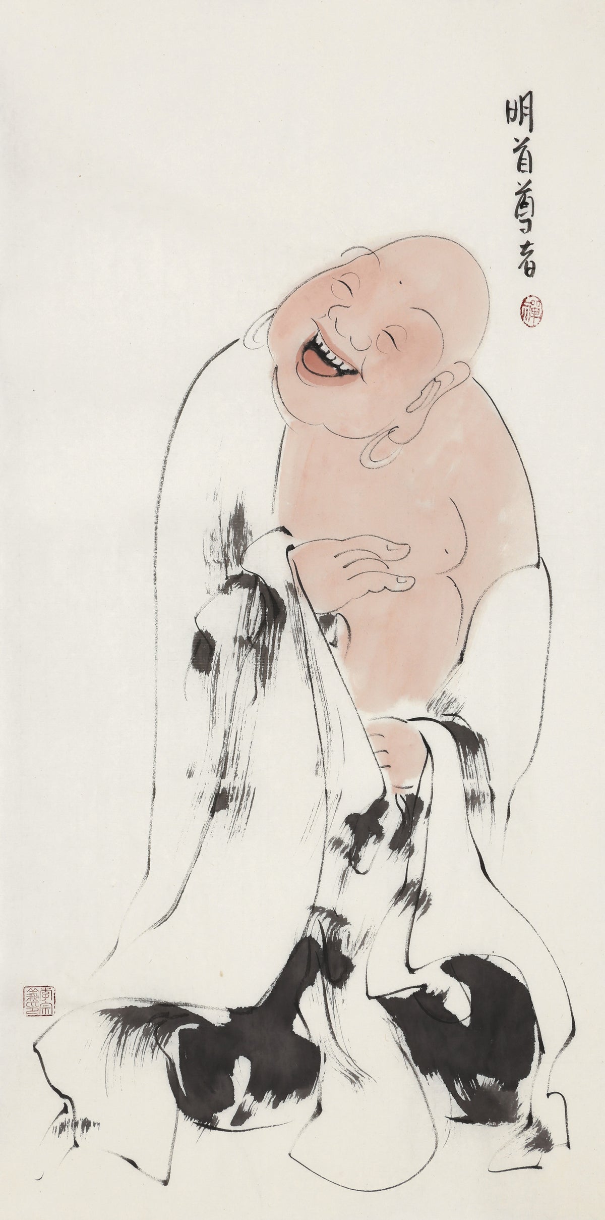 오백나한 제111존 명수 존자, 이종의 수묵 선 인물화