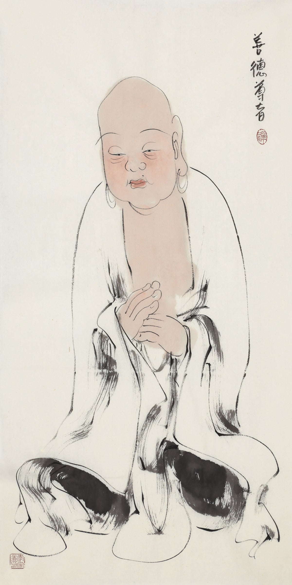 오백나한 제167존 선덕 존자, 이종의 수묵 선 인물화