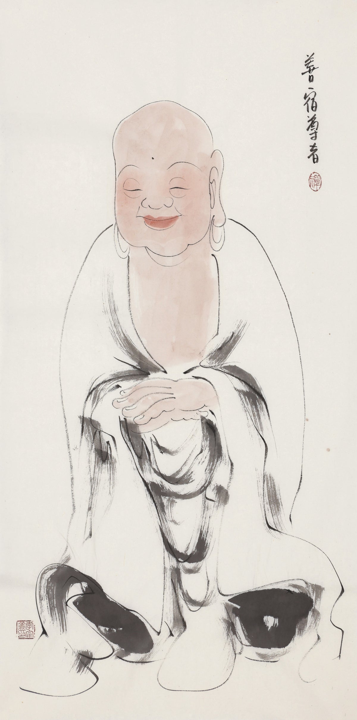 오백나한 제173존 선숙 존자, 이종의 수묵 선 인물화