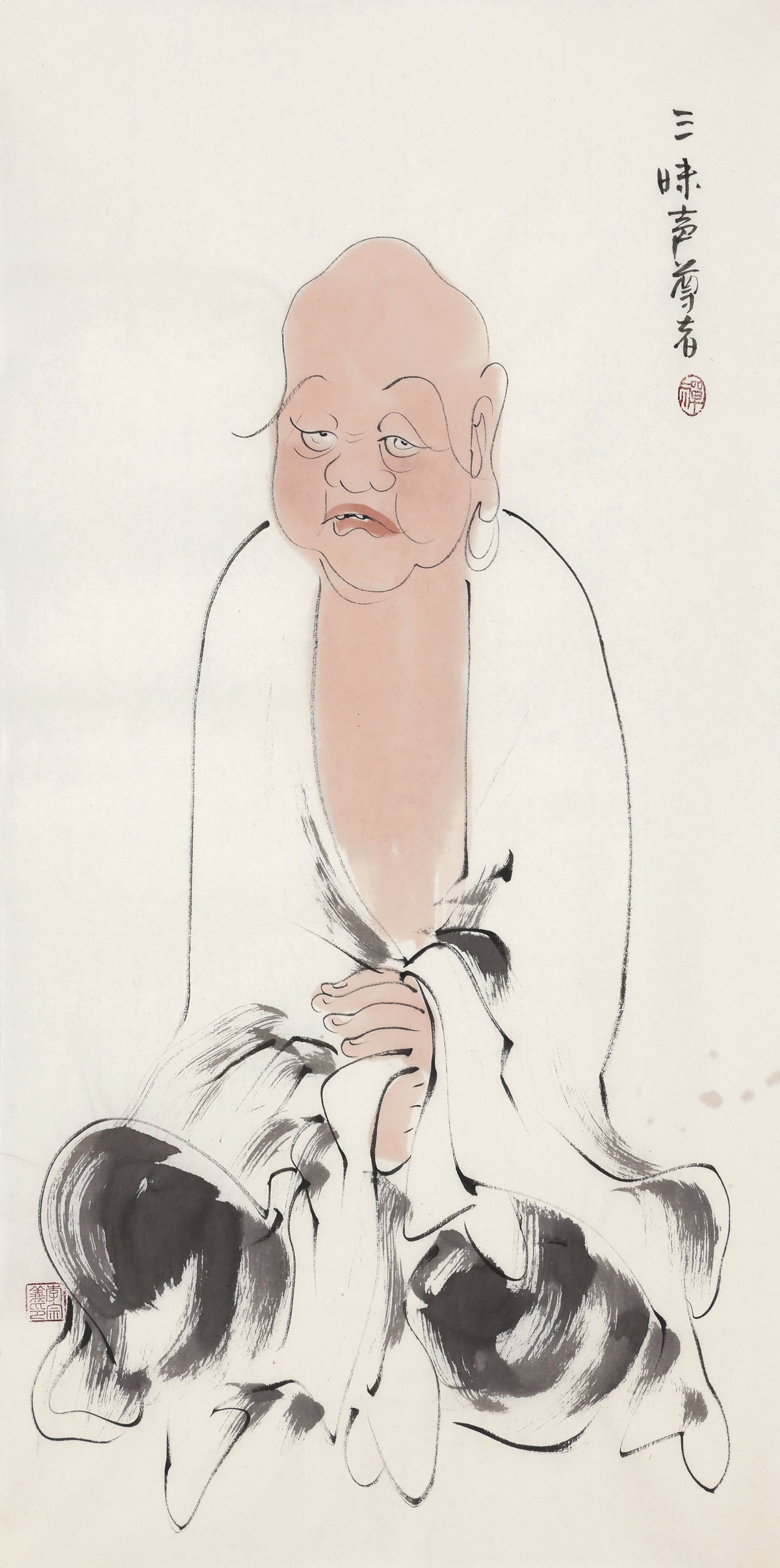 오백나한 제203존 삼매성 존자, 이종의 수묵 선 인물화