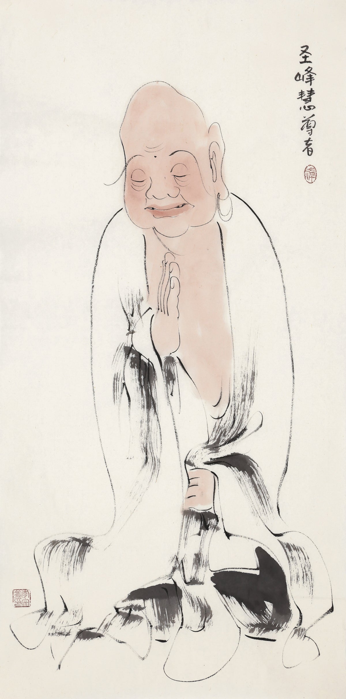 오백나한 제260존 성봉혜 존자, 이종의 수묵 선 인물화