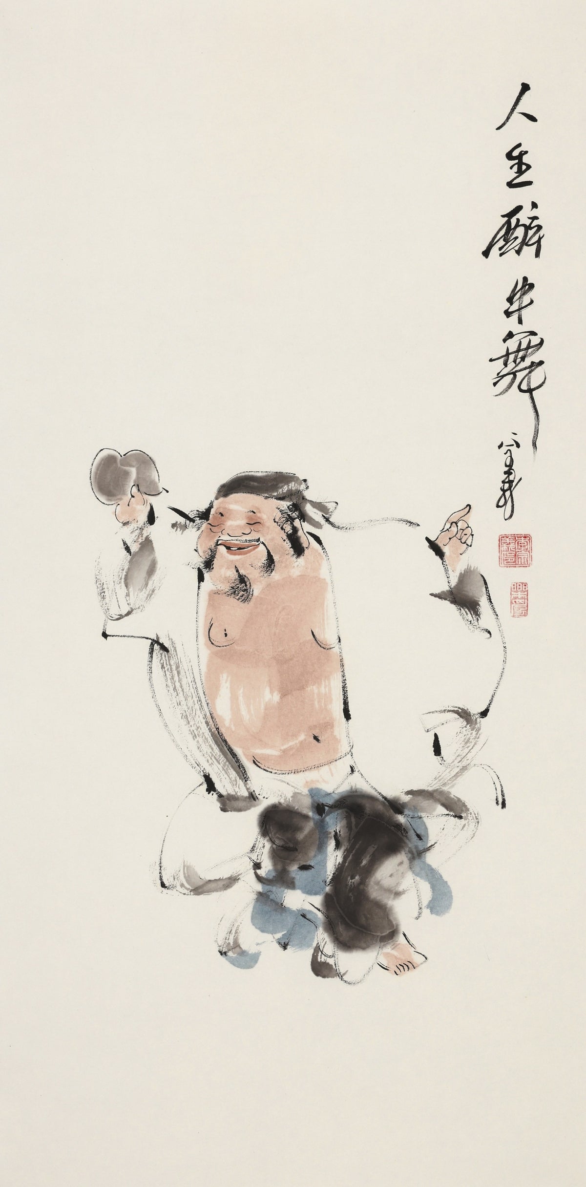 人生醉中舞 - 李宗义手绘水墨写意人物画