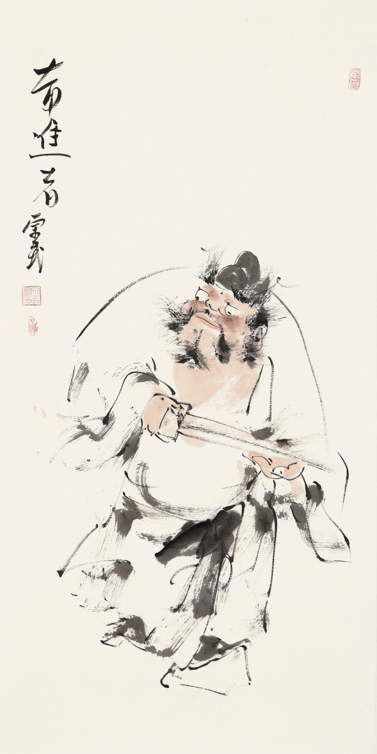 奋进者 - 李宗义手绘水墨钟馗人物画