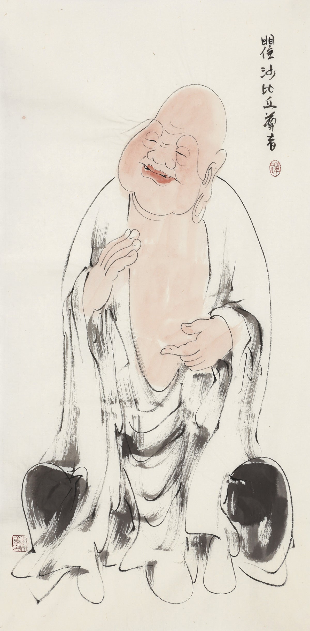 오백나한 제78존 구사비구 존자(고사), 이종의 수묵 선 인물화