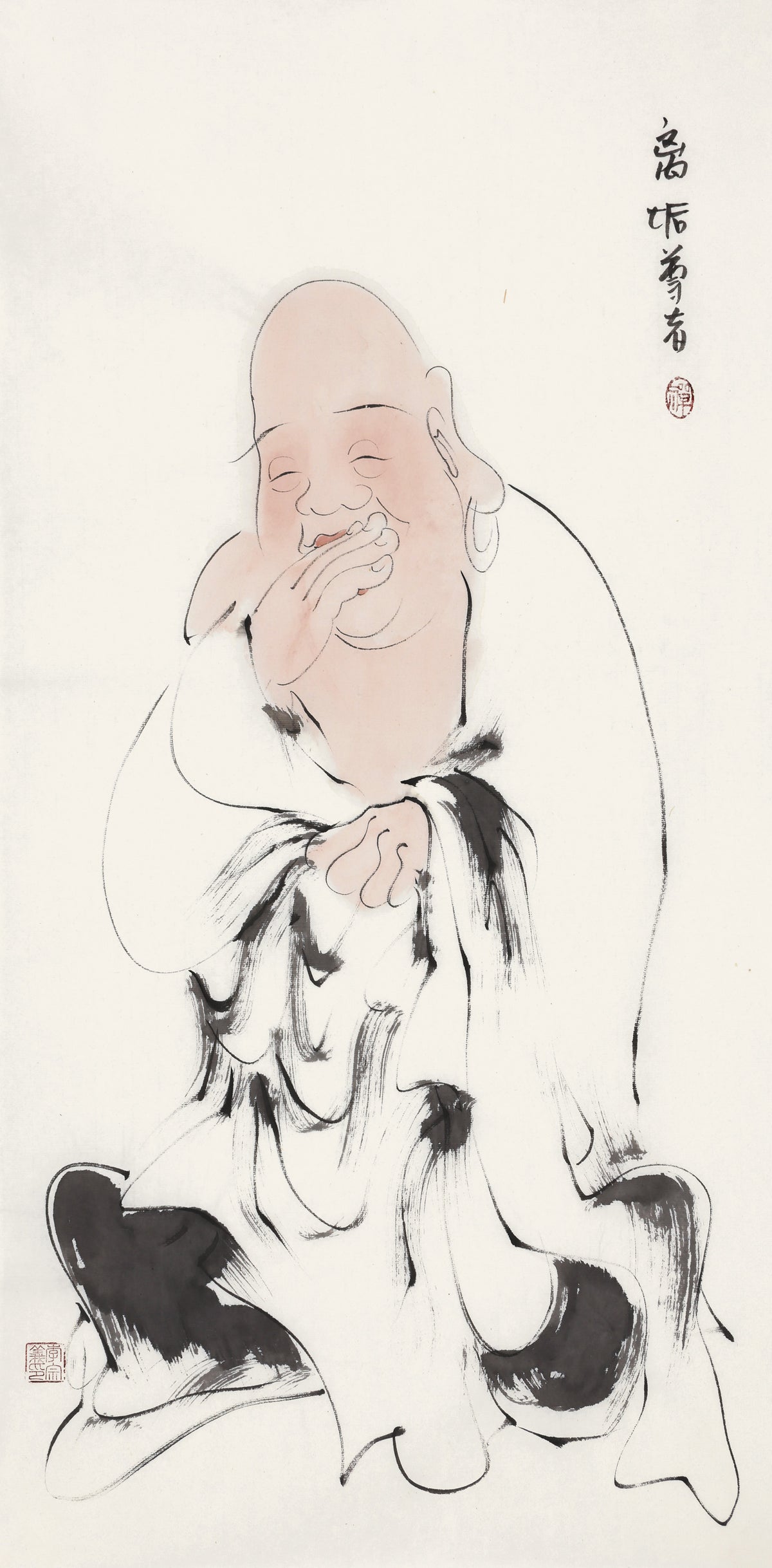 오백나한 제119존 이구 존자, 이종의 수묵 선 인물화