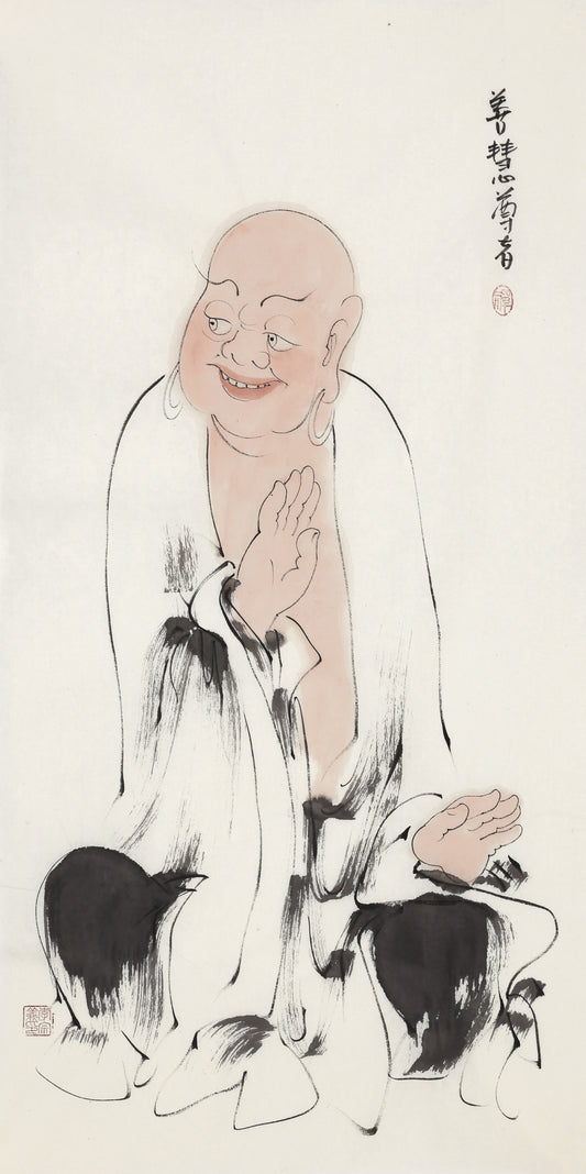 五百羅漢 第131尊 善慧尊者 李宗義手描き水墨の禅人物画