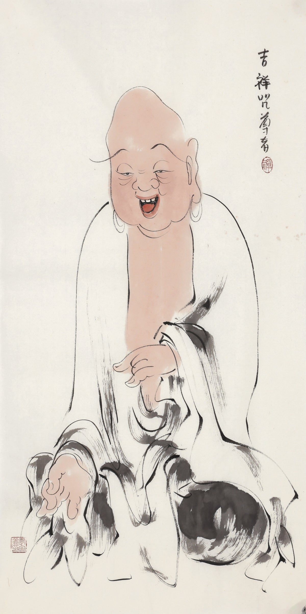 오백나한 제205존 길상주 존자, 이종의 수묵 선 인물화