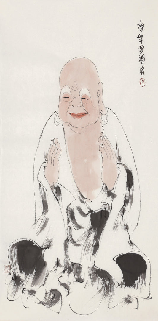 오백나한 제286존 마나라 존자(마노라타·선종21조), 이종의 수묵 선 인물화