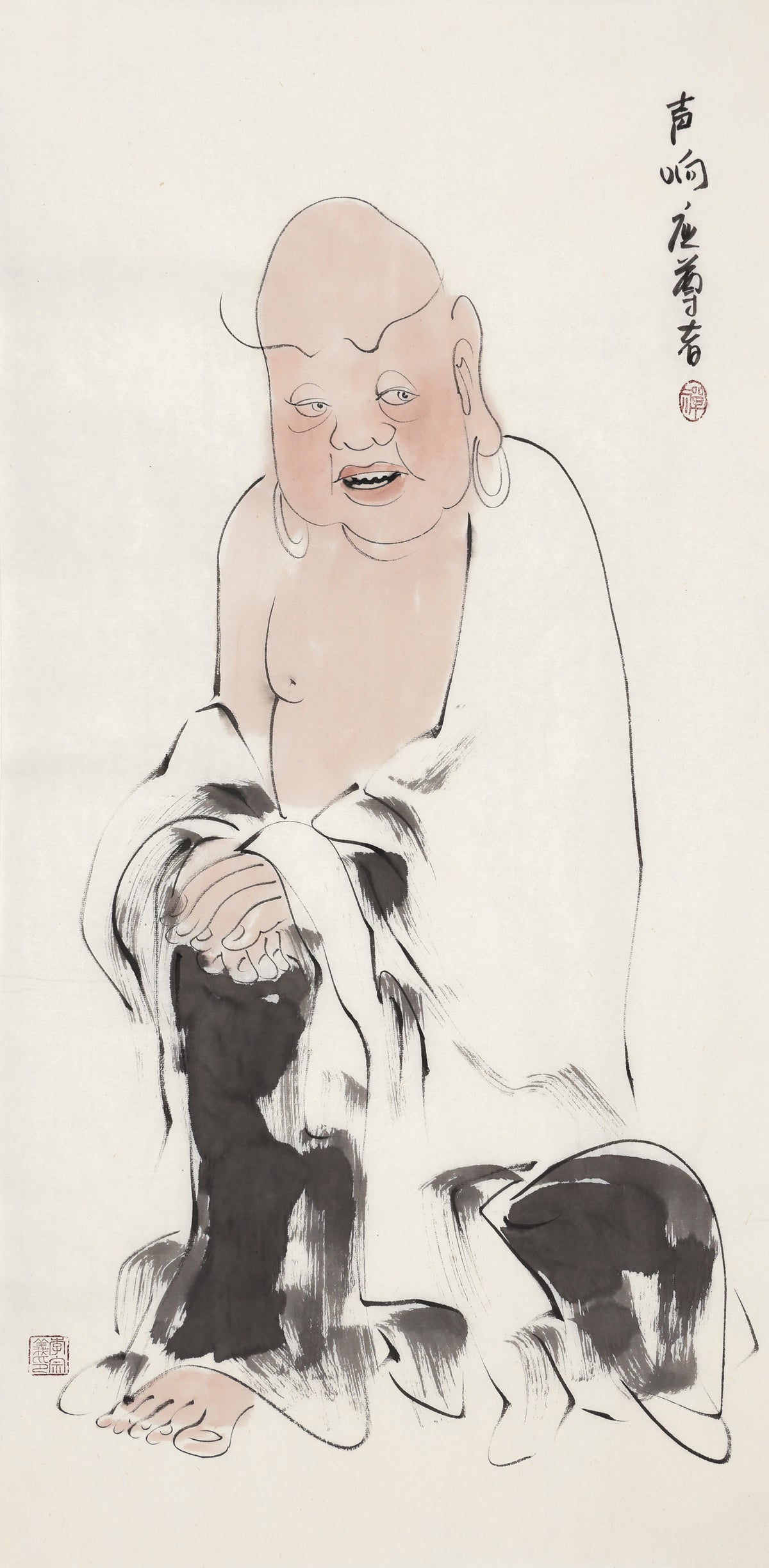 오백나한 제332존 성향응 존자, 이종의 수묵 선 인물화