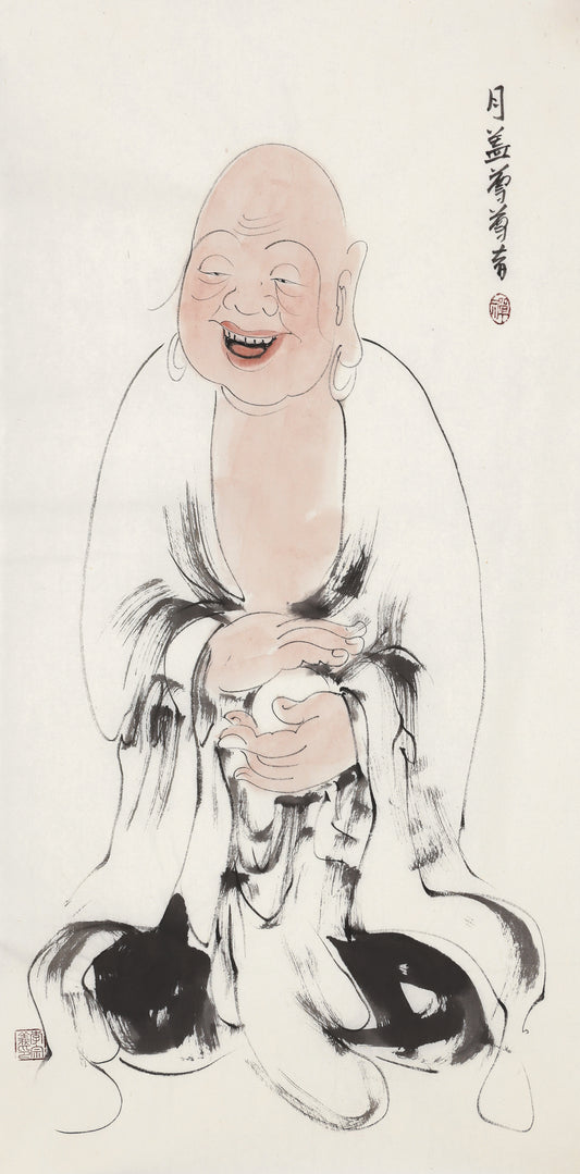 오백나한 제354존 월개존 존자, 이종의 수묵 선 인물화