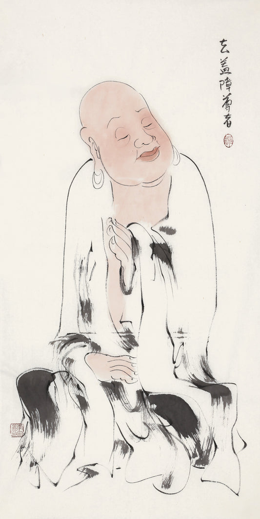 오백나한 제381존 거개장 존자, 이종의 수묵 선 인물화