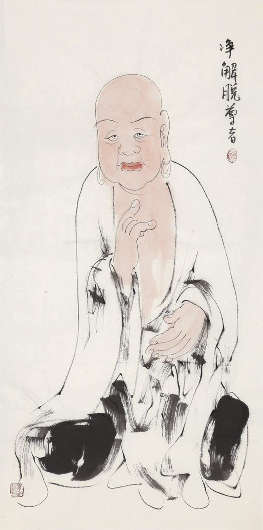 오백나한 제468존 정해탈 존자, 이종의 수묵 선 인물화