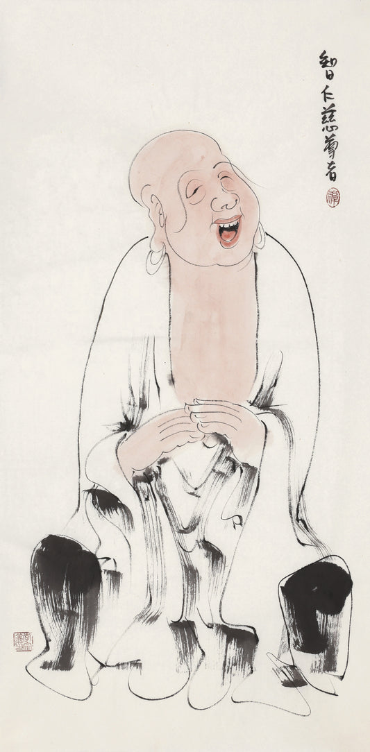 오백나한 제470존 지인자 존자, 이종의 수묵 선 인물화