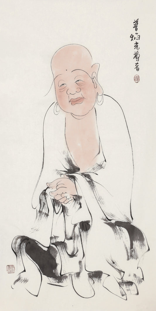 오백나한 제475존 보염광 존자, 이종의 수묵 선 인물화