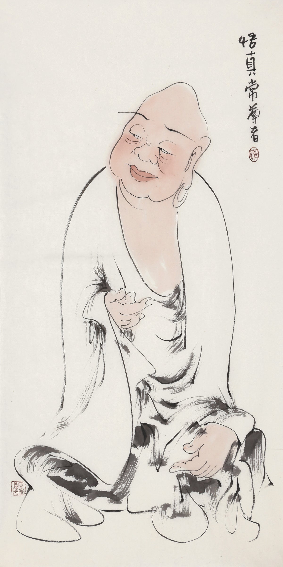 오백나한 제479존 오진상 존자, 이종의 수묵 선 인물화