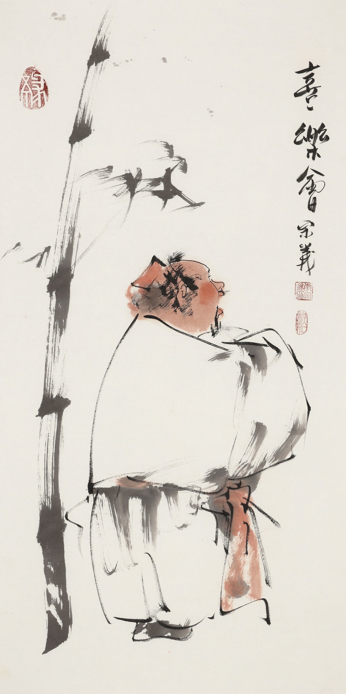 喜乐会 - 李宗义手绘水墨笑佛人物画