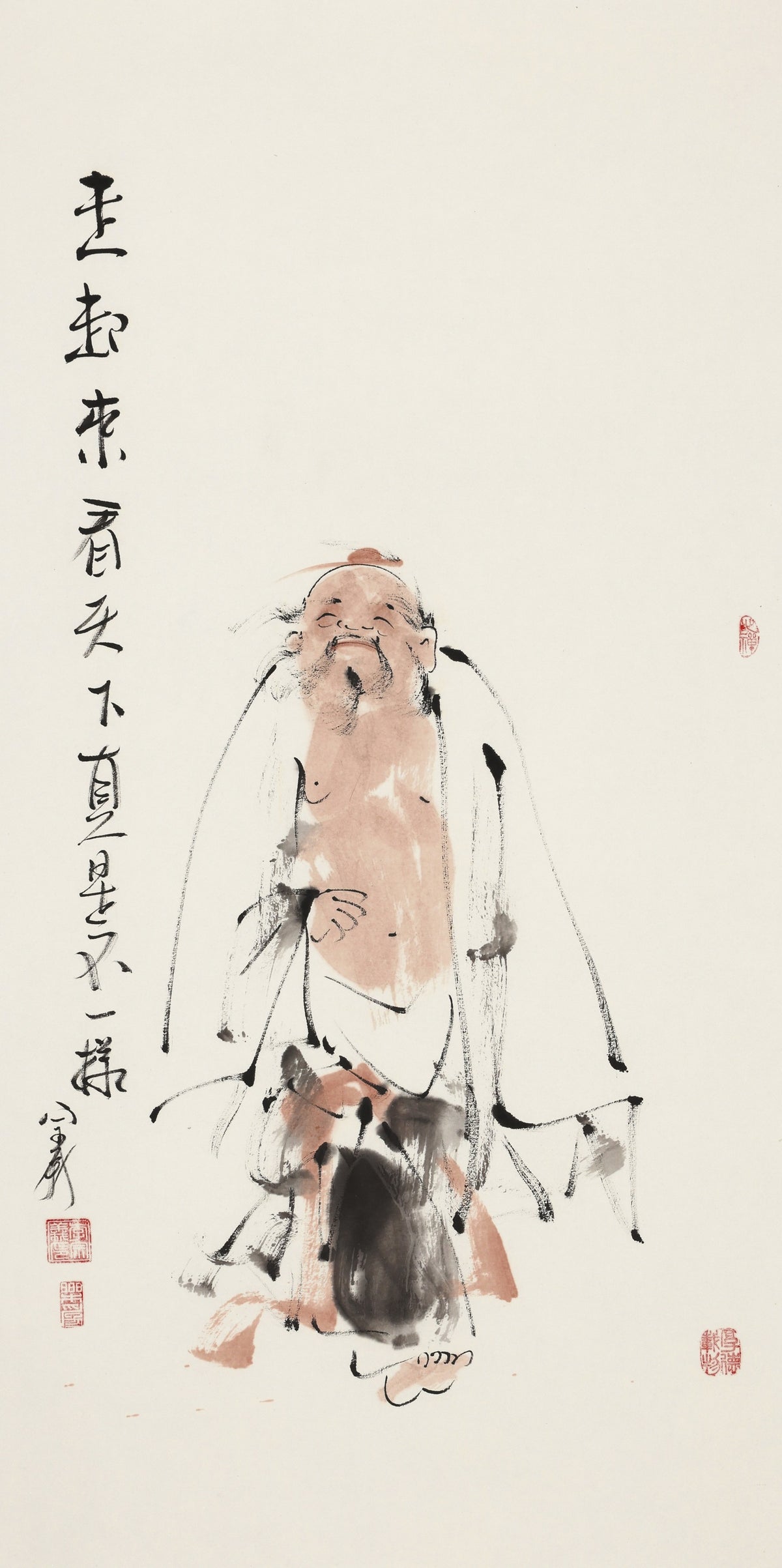 走起来看天下真是不一样 - 李宗义手绘水墨写意人物画