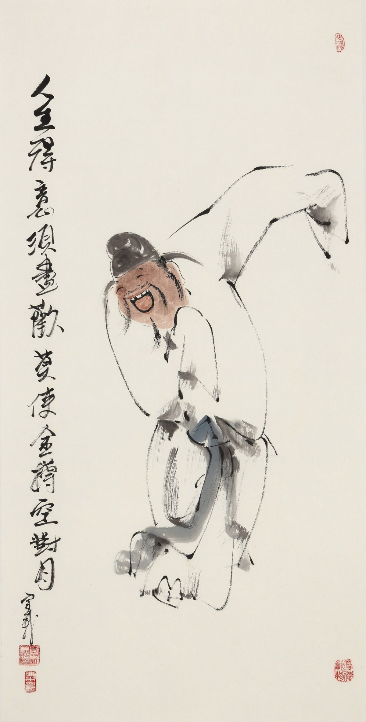 人生得意须尽欢莫使金樽空对月 - 李宗义手绘水墨禅意人物画