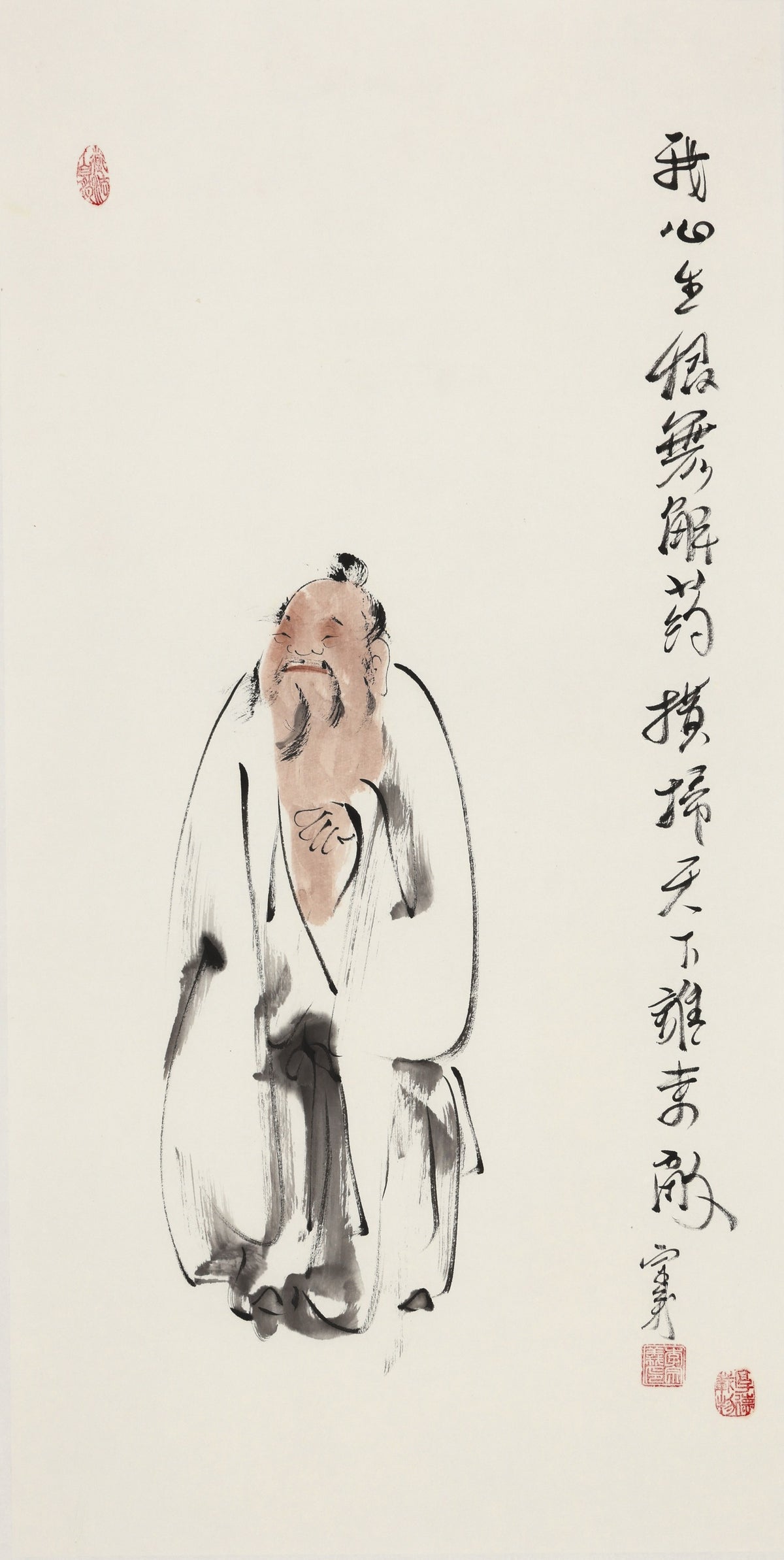 我心生恨无解药 横扫天下谁来敌 - 李宗义手绘水墨写意人物画