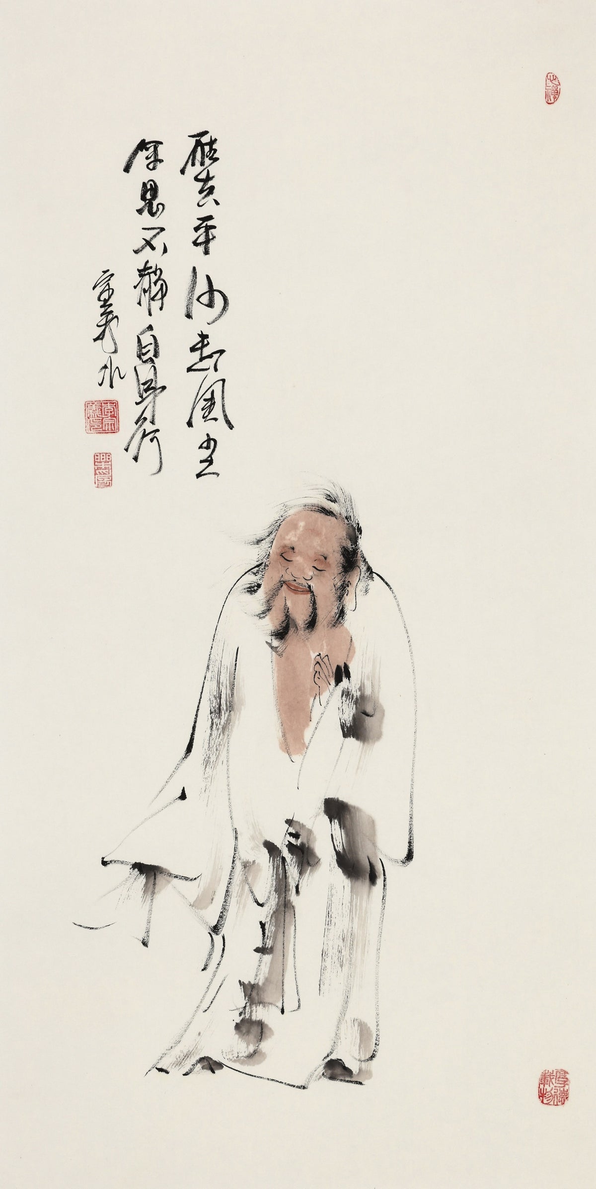평사로 가 풍진을 벗어나고자 하니, 여생은 고요치 않아도 스스로 걸어가리 - 이종이 수묵 선의 인물화