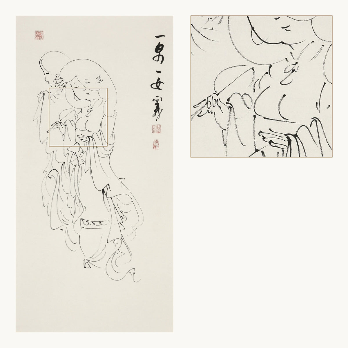 细节图：人物神韵特写